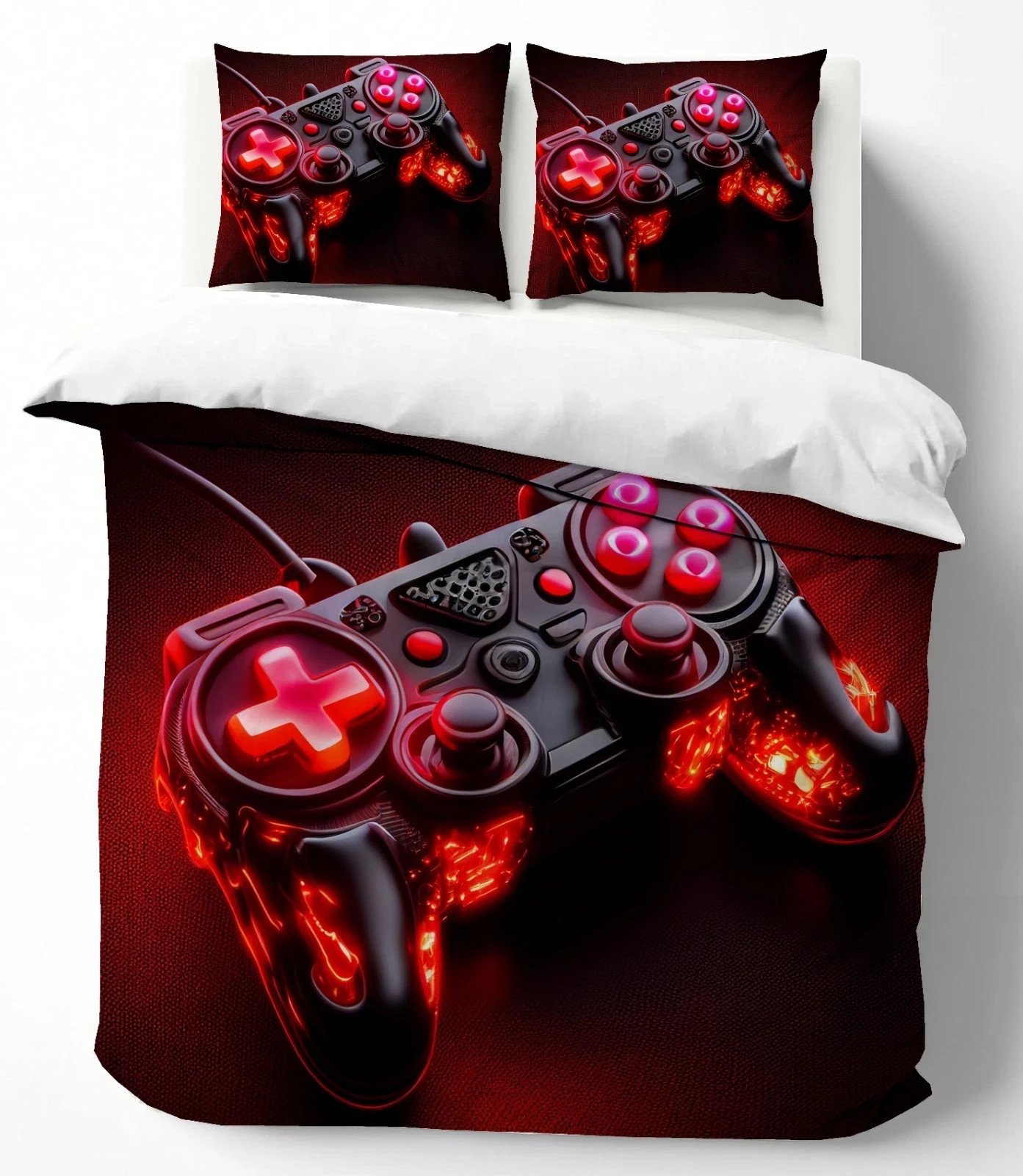 3D Printed Gaming Duvet Cover Set Microfiber Bedding Pillowcases Quilt Set