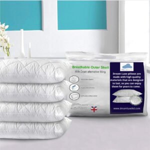Dream Luxe Premium Quilted Down Alternative Bed Pillows Hotel Quality