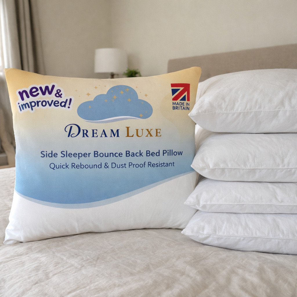 Dream Luxe Side Sleeper Bounce Back Bed Pillows Hotel Quality